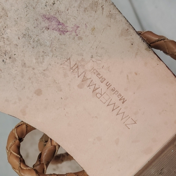 Zimmermann Womens Link Weave Tie Leather Gladiator Flats Sandals sz 36 US 5.5 - Picture 13 of 15